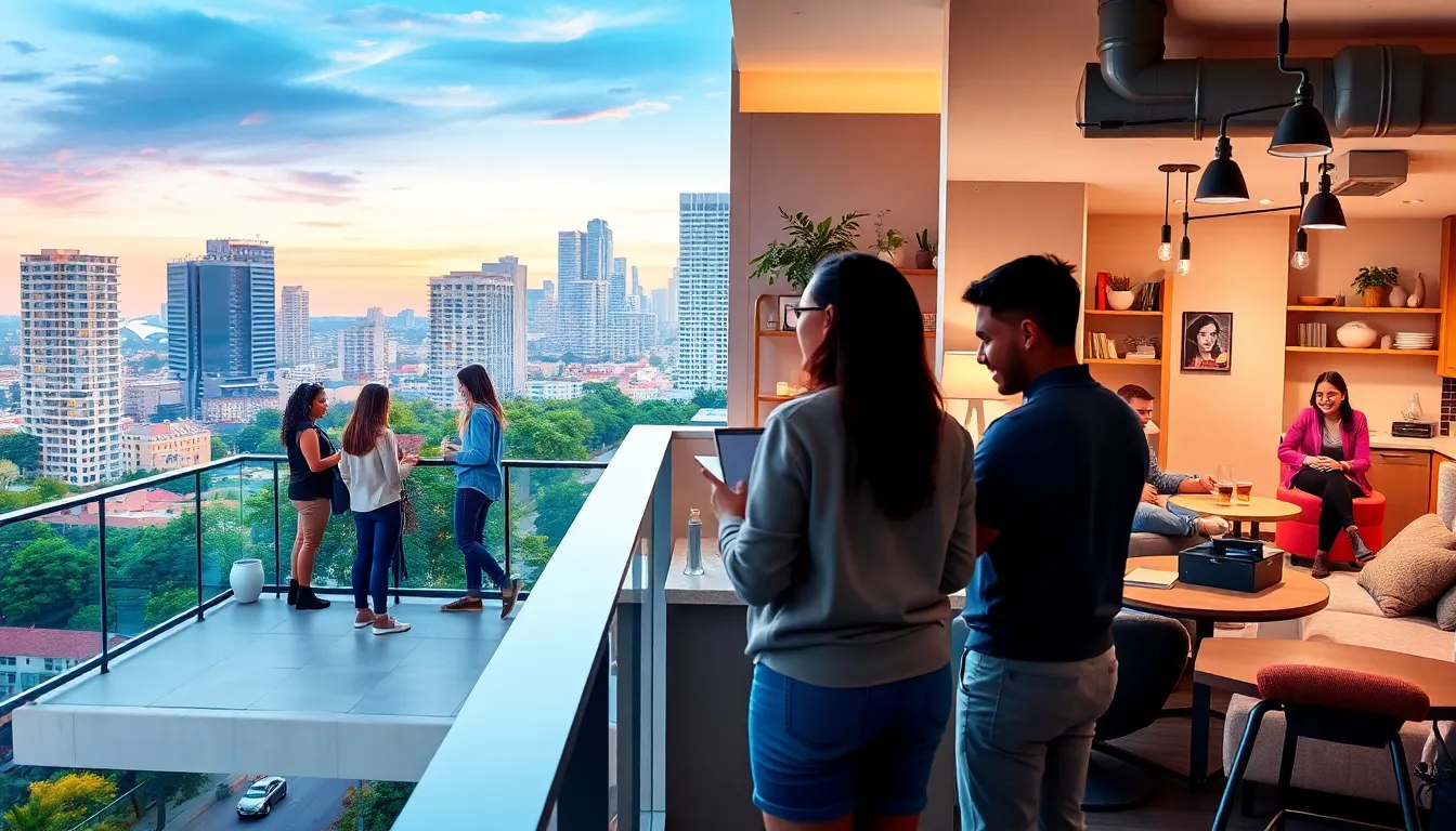 students enjoying diverse off-campus housing choices near Georgia State University.