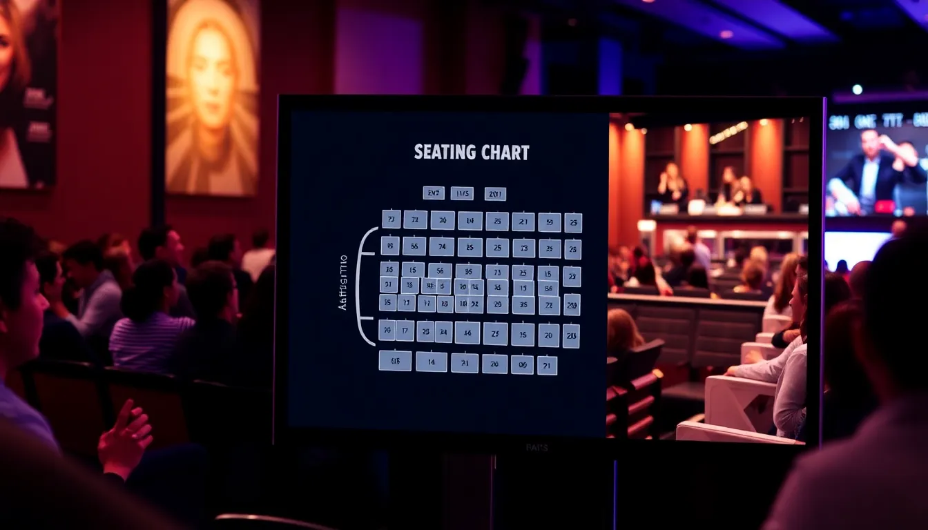 digital representation of the Rocket Mortgage seating chart.